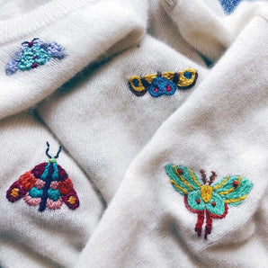 Moth Embroidery Transfers