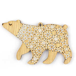 Bear - Diy Stitched Ornament Kit