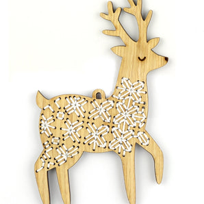 Reindeer - Diy Stitched Ornament Kit