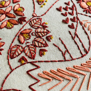 Folk Fox Embroidery Kit