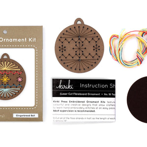 Gingerbread Ball - Diy Stitched Ornament Kit