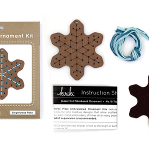 Gingerbread Flake - Diy Stitched Ornament Kit