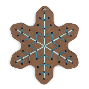 Gingerbread Flake - Diy Stitched Ornament Kit