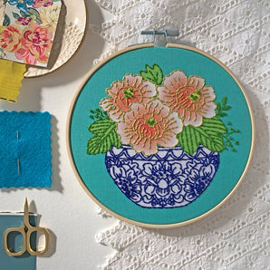 Peony Embroidery Kit