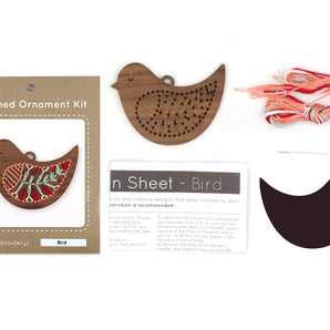 Bird - Diy Stitched Ornament Kit