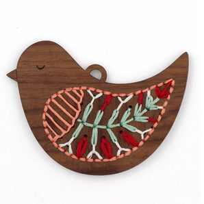 Bird - Diy Stitched Ornament Kit