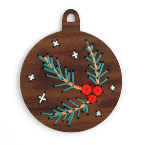 Pine Branch - Diy Stitched Ornament Kit